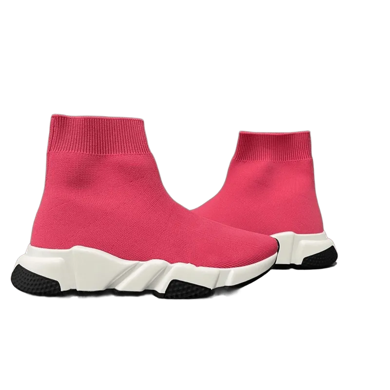 Balenciaga Fuchsia Knit Sock Sneakers, Unisex