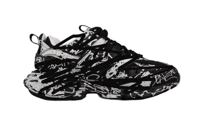 Balenciaga Graffiti Dad Sneakers Black White Unisex Streetwear