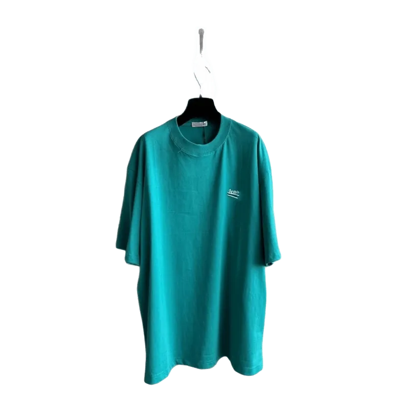 Balenciaga Green Cotton T-Shirt: Unisex Streetwear
