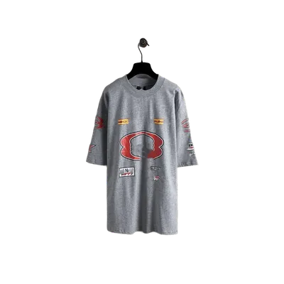 Balenciaga Grey Graphic Cotton Unisex T-Shirt