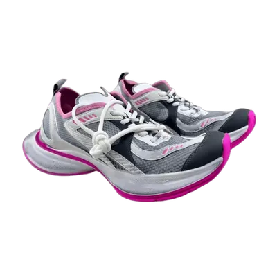 Balenciaga Grey Pink Mesh Leather Chunky Dad Sneakers Unisex