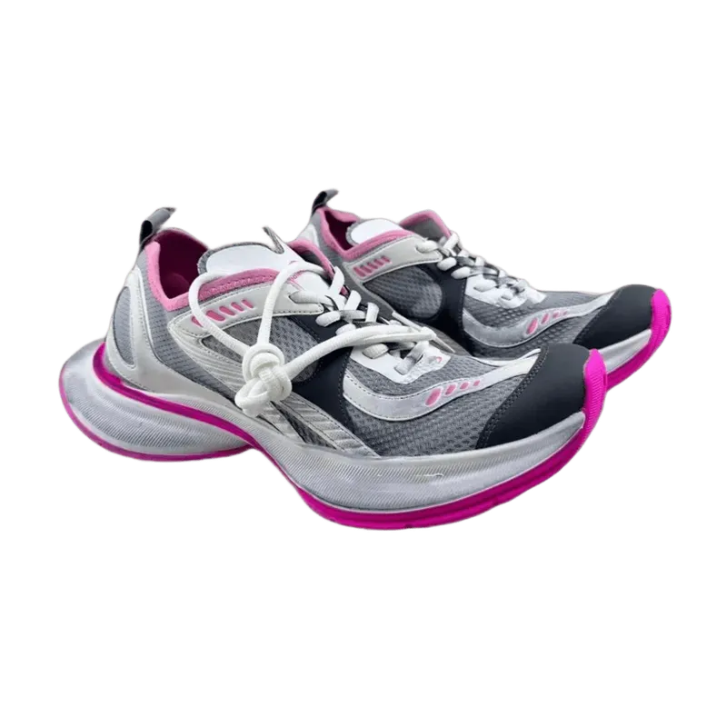 Balenciaga Grey Pink Mesh Leather Chunky Dad Sneakers Unisex