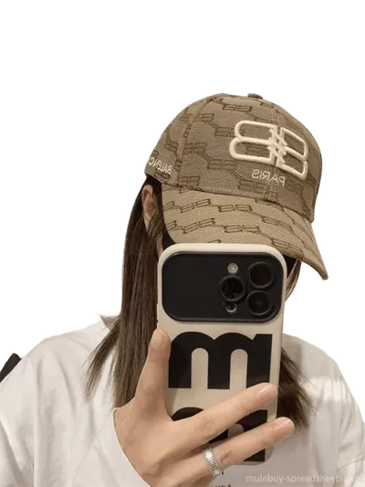 Balenciaga Khaki Logo Baseball Cap | Unisex Sun Hat