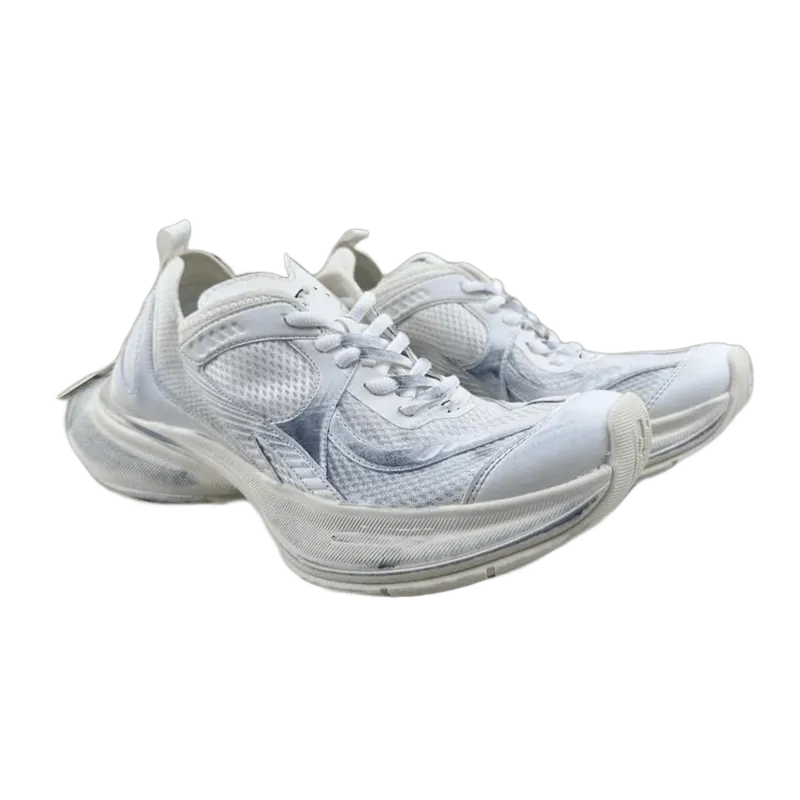 Balenciaga Unisex Leather Mesh Sneakers White