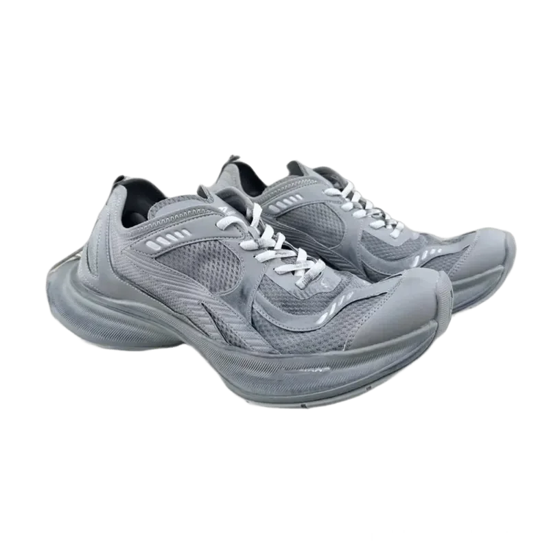 Balenciaga Light Grey Mesh & Leather Dad Sneakers Unisex
