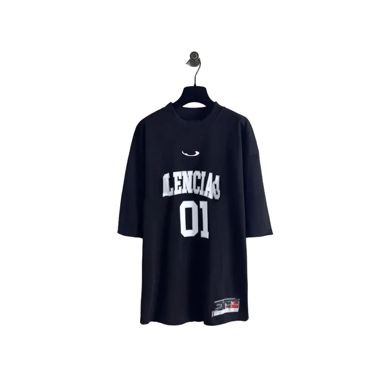 Balenciaga Unisex Logo T-Shirt | Black Cotton