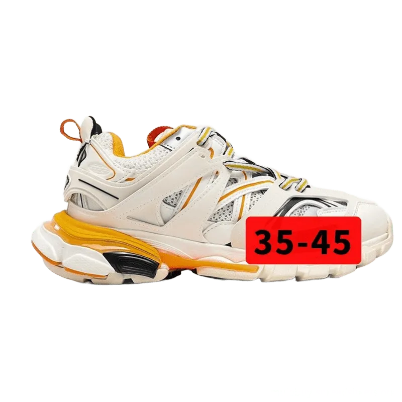 Balenciaga Off-White Dad Sneakers Leather Mesh Unisex