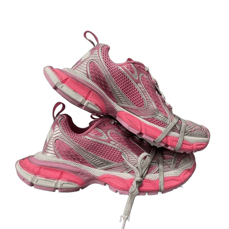 Balenciaga Pink Mesh Sneakers: Unisex Street Style