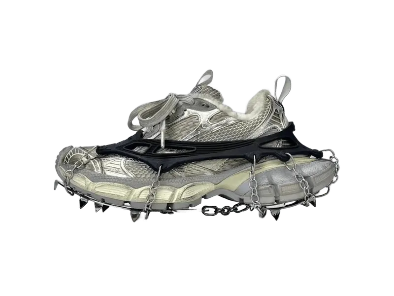 Balenciaga Silver Spike Chain Sneakers | Unisex Streetwear