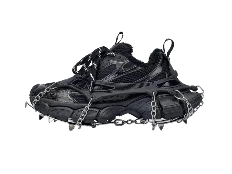 Balenciaga Track Black Mesh Spiked Chain Sneakers