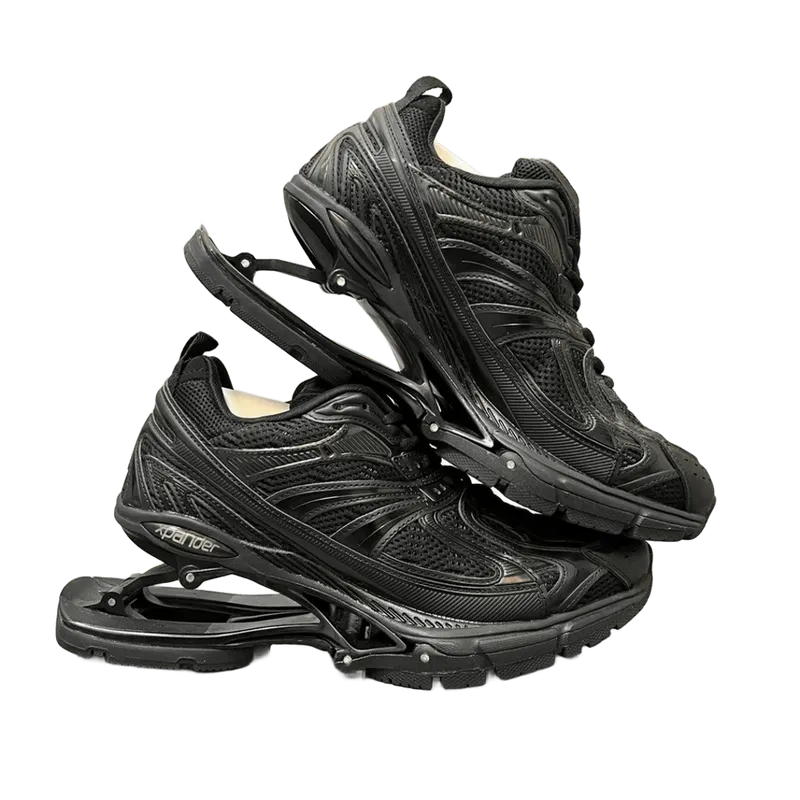 Balenciaga Track Black Mesh Leather Chunky Sole Sneakers