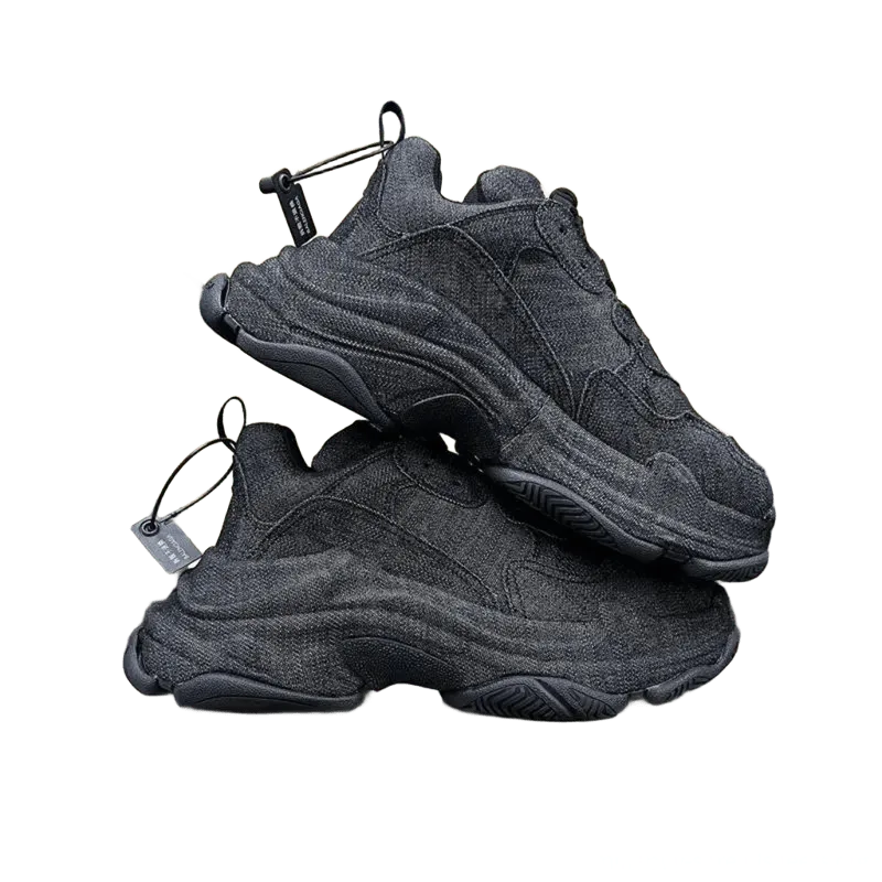 Balenciaga Triple S Black Chunky Sneakers 90s Retro Unisex