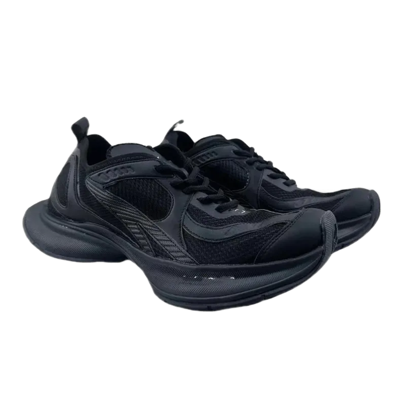 Balenciaga Triple S Black Mesh Leather Unisex Sneakers