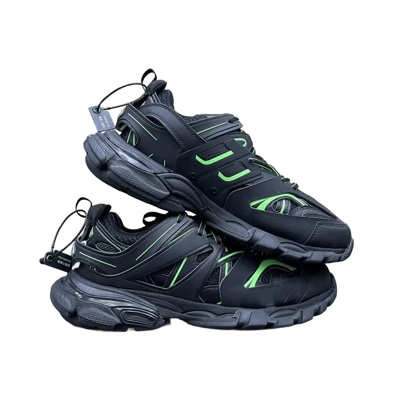 Balenciaga Triple S Black Neon Green Unisex Sneakers