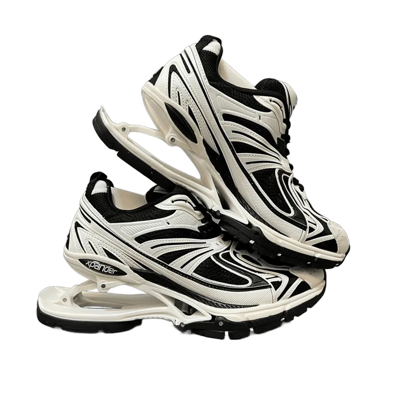 Balenciaga Triple S Black White Leather Mesh Unisex Sneakers