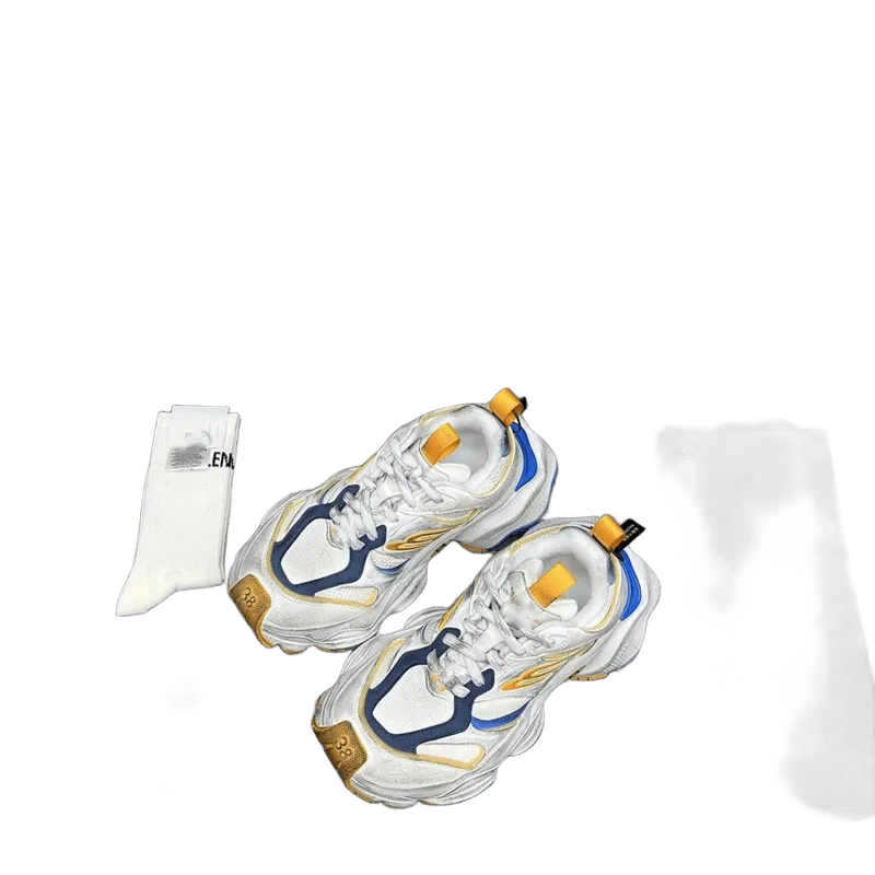 Balenciaga Triple S White Blue Yellow Unisex Sneakers