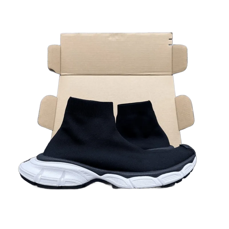 Balenciaga Unisex Black Knit Sock Boots | Comfort & Style