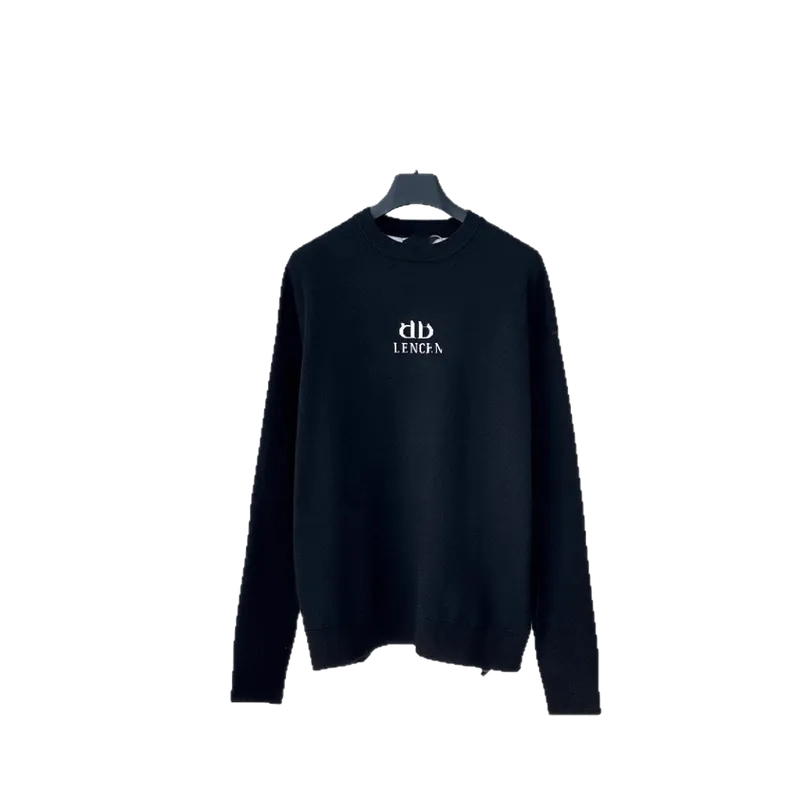 Balenciaga Unisex Black Hoodie - Cotton Logo Sweatshirt