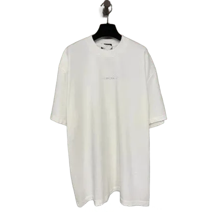 Balenciaga White Cotton Crewneck T-Shirt | Unisex Essential Tee