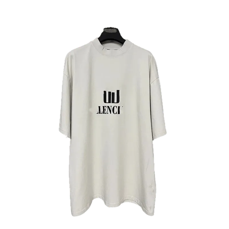 Balenciaga Unisex White Cotton Logo T-Shirt | Streetwear Tee