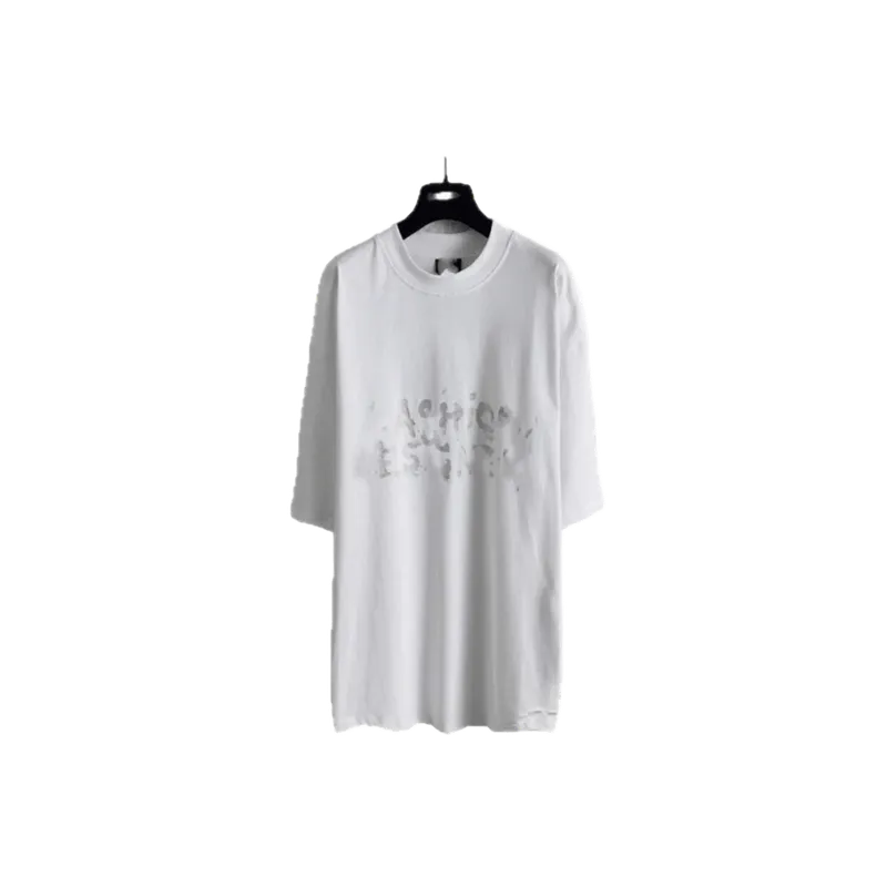 Balenciaga White Cotton Unisex Streetwear T-Shirt