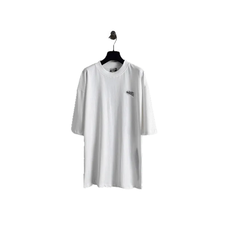 Balenciaga White Cotton Logo Tee | Streetwear Unisex