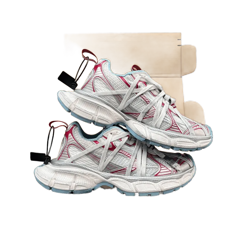 Balenciaga White Strap Sneakers Unisex Breathable Fashion