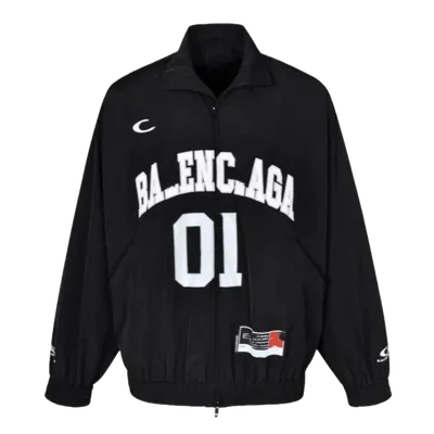 Balenciaga 01 Black Windproof Puffer Jacket Unisex