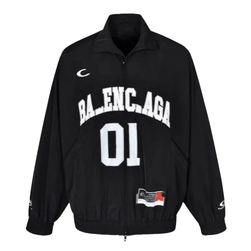 Balenciaga 01 Black Windproof Puffer Jacket Unisex
