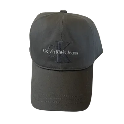 Calvin Klein Black Cotton Baseball Cap | Unisex CK Hat