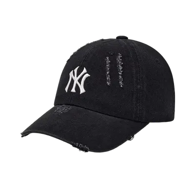 Calvin Klein Black Distressed Cotton Baseball Cap | Unisex Streetwear