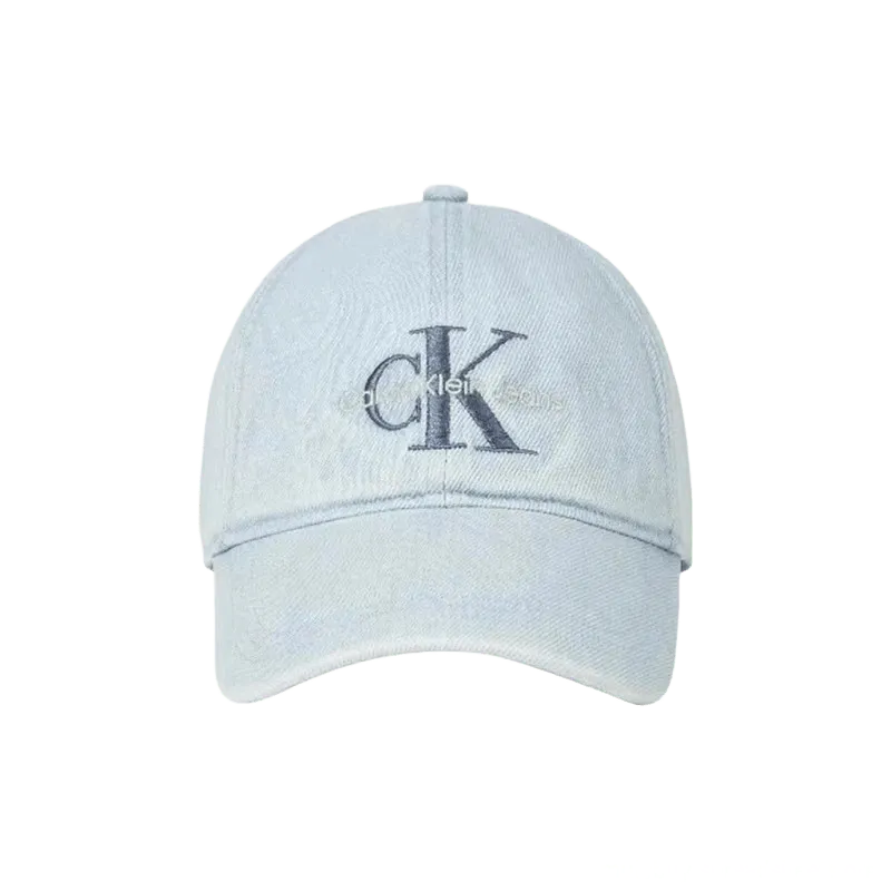 Calvin Klein CK Logo Light Blue Cotton Baseball Cap