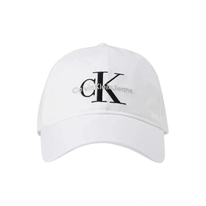 Calvin Klein White Baseball Cap: UV Protection, Embroidered, Unisex