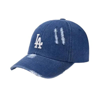 Calvin Klein Distressed Denim Baseball Cap, Navy Blue, Unisex