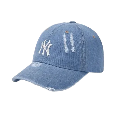 Calvin Klein Light Blue Distressed Denim Cap Unisex Sun Hat