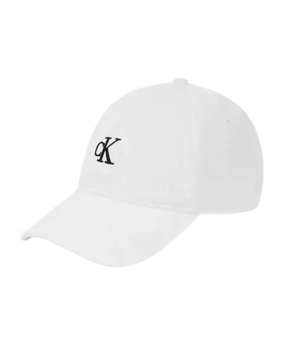 Calvin Klein White Cotton Baseball Cap | Unisex Sun Hat