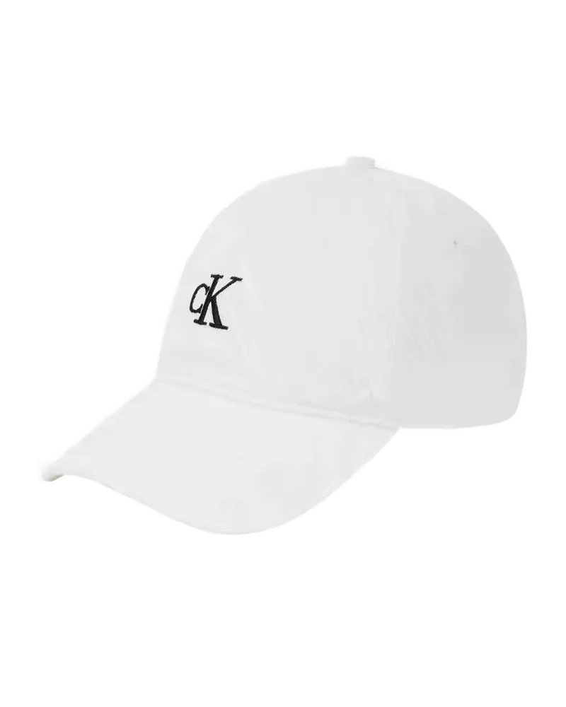 Calvin Klein White Cotton Baseball Cap | Unisex Sun Hat