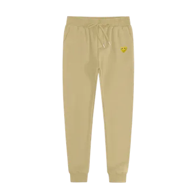 CDG PLAY Beige Heart Logo Drawstring Pants - Unisex