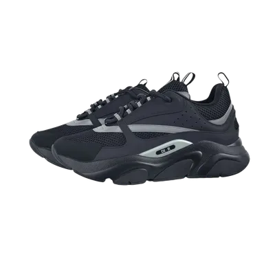 Dior B27 Black Leather Mesh Unisex Sneakers