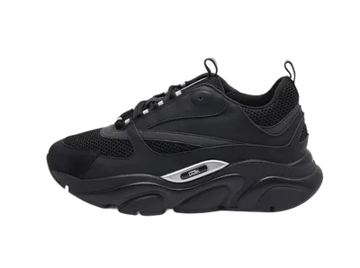 Dior Black Mesh Leather Unisex Sneakers