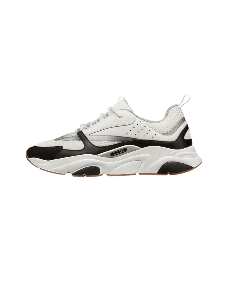 Dior Black & White Leather Mesh Sneakers Unisex
