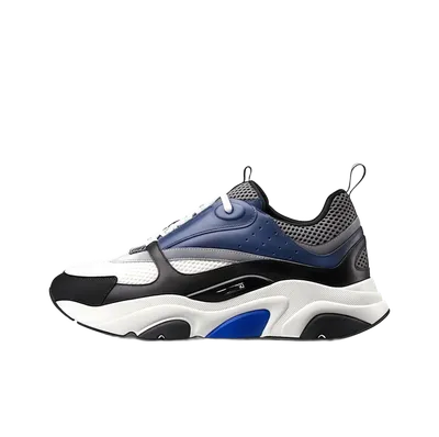 Dior Blue White Black Mesh Leather Unisex Sneakers