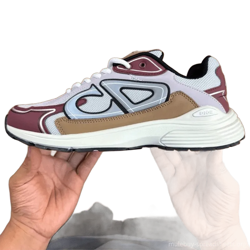 Dior CD Logo Pink Purple Brown Unisex Casual Sneakers