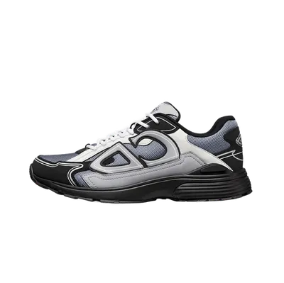 Dior Grey White Black Mesh Leather Unisex Casual Sneakers