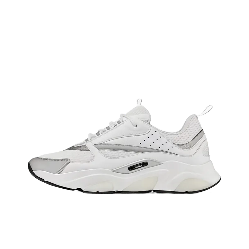 Dior White Leather Sneakers: Breathable Mesh, Unisex & Comfortable