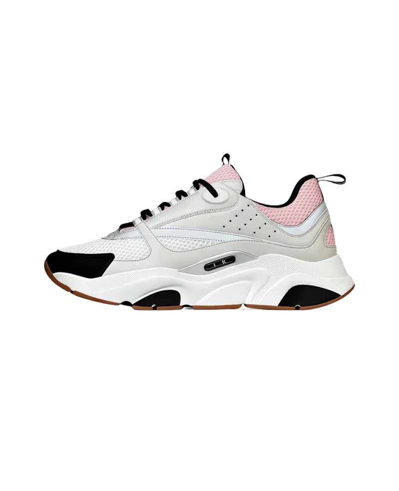 Dior White Pink Leather Mesh Unisex Sneakers