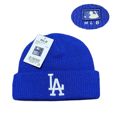 LA Dodgers Blue Wool Knit Beanie - Unisex Winter Cap