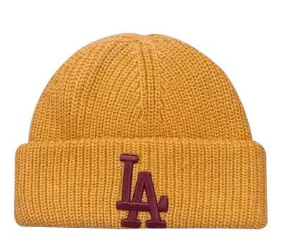MLB Dodgers Yellow Knit Beanie for Men & Women