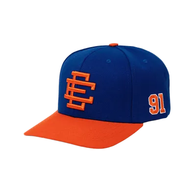 EE Classic Blue Orange Cotton Baseball Cap | UPF Sun Protection Streetwear