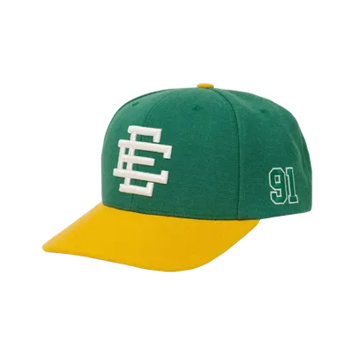 EE Classic Green/Yellow Cotton Baseball Cap - Breathable, Unisex
